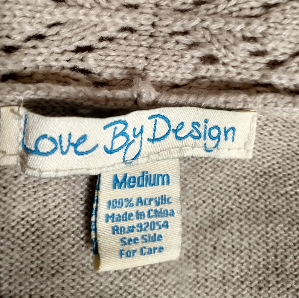 Beige Open-Front Sweater - Picture 2 of 12